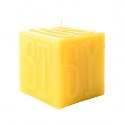 Stussy-Stussy Cube Yellow Candle-138719-YELO