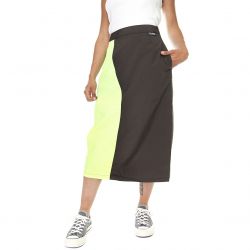 Stussy-Womens Nylon Curve Multicoloured Neon Green Skirt-211195-NEOY