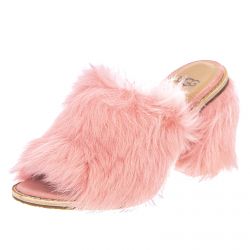 Ugg-Womens Rosa Fluff Heel Lantana Pink Sandals-UGSROSAFHLN1095390W