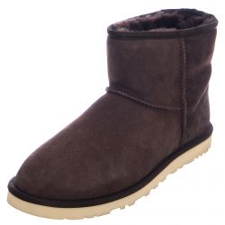 Ugg-Mens Mini Classic Stout Brown Ankle Boots-UGMCLMST1002072M