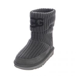 Ugg-Knit Boots - Charcoal - Stivali Bambino / Bambina Grigi-UGKUGGKNCH1103609K