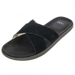 Ugg-M' Brookeside Slide Black Sandals-UGMBROKSBLK1113093M