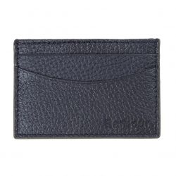 Barbour-Grain Leather Card Holder Black - Portacarte Nero-222MMLG0020-BK11