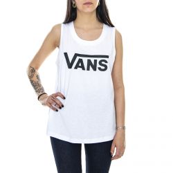 Vans-Womens Flying Muscle White Scoop Tank Top-VN0A3UL5WHT1