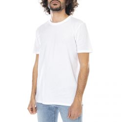 Hurley-Mens Dri-Fit Staple Icon Reflective T-Shirt - White - Maglietta Girocollo Uomo Bianca-CN5232-100