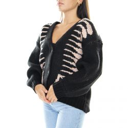 Obey-Womens Ama Multicoloured Cardigan Sweater-251010055-BKM