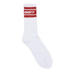 Obey-Cooper II White / Orange Socks-100260093-HTS