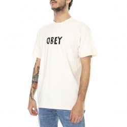Obey-Obey Classic - Maglietta Girocollo Uomo Beige / Cream-165262601-CRM