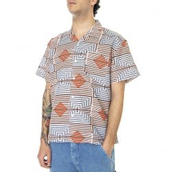Obey-Towns Woven - Camicia Maniche Corte Uomo Multicolore / Pink Clay-181210348-PMU