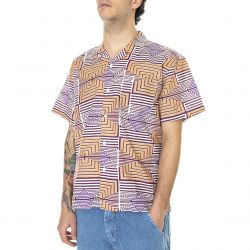 Obey-Mens Towns Woven Multi / Unbleached Short-Sleeve Shirt-181210348-UBL