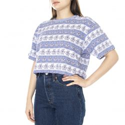 Obey-Jacquard Flower Box - Maglietta Girocollo Donna Iris Flower / Multi-231080131-IRS