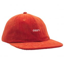 Obey-Bold Cord 6 Panel Strapback Bombay Brown Hat-100580317-BOB