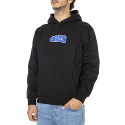 Obey-Mens Scribbles Extra Heavy Hood Fleece Black Sweatshirt-112470172-BLK