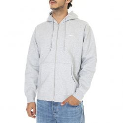 Obey-Mens Established Works Bold Zip Hooded Fleece Ash Grey Sweatshirt-112460010-AGRYe