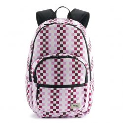 Vans-Wm Motivee 3 Pink Checkerboard Backpack-VN0A4B8B6X71
