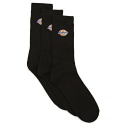 Dickies-Valley Grove Embroidered Black Three-Pack Socks-DK0A4X82BLK1