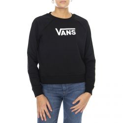 Vans-Flying V Boxy Crew Sweatshirt - Black - Felpa Girocollo Donna Nera-VN0A47THBLK1