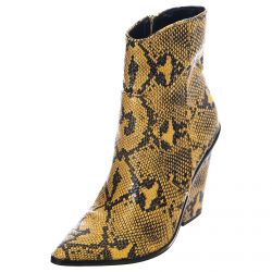 Steve Madden-Womens Rarely Yellow / Multi Ankle Boots -RARE02S1-SNAKE