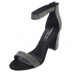 MADDEN GIRL-Womens Babes Black Crystal Sandals-MGSBABES-BLKCRY