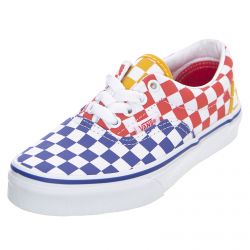 Vans-Mens Tri Checkerboard Era Multi / True White Shoes-VN0A38H8WK01