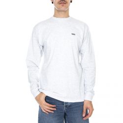 Vans-Left Chest Hit Ls Tee - Ash Heather / Heliotrope - Maglietta Maniche Lunghe Uomo Grigia-VN0A49LCRP51