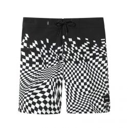 Vans-Kids Pixelated Black Swim Trunks -VN0A4MUTBLK1