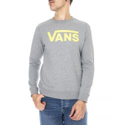 Vans-Classic V Crew Sweatshirt Grey Heather - Felpa Girocollo Uomo Grigia-VN0A4DREGRH1