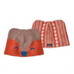 Patagonia-Baby Animal Friends - Cappellino Reversibile a Cuffia Arancione / Multicolore-60585-BFHE
