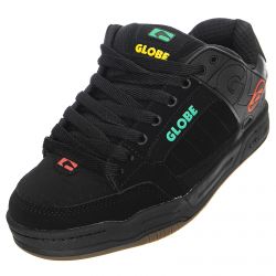 Globe-Mens Tilt Black Rasta Lace-Up Low-Profile Shoes-GBTILT-10694
