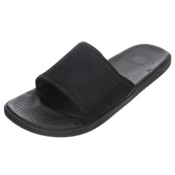 Ugg-Seaside Slide Black Leather - Sandali Uomo Neri-UGMSEASBK1117656M