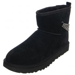 Ugg-Mini Classic Chains - Stivaletti Profilo alla Caviglia Donna Neri-UGSCLMCBLK1123668W