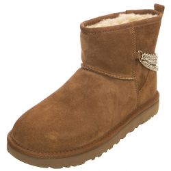 Ugg-Womens Mini Classic Chains Chestnut Ankle Boots-UGSCLMCCHE1123668W