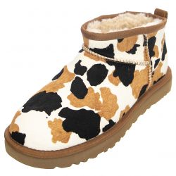 Ugg-Womens Classic Ultra Mini  Cow Print / Chestnut Boots-UGSCLUMCCHE1123630W