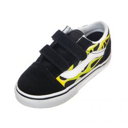 Vans-Toddlers Old Skool Shoes - Slime Flame / Black / True White - Scarpe Profilo Basso Bambino Multicolore-VN0A38JN31M1