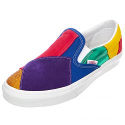 Vans-Womens UA Classic Slip-On (Pride) Patchwork / True White Shoes -VN0A33TB44B1