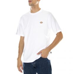 Dickies-Mens Mapleton White Crew-Neck T-Shirt-DK0A4XDBWHX1