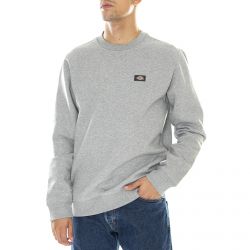 Dickies-Mens Oakport Grey Melange  Hooded Sweatshirt-DK0A4XCEGYM1