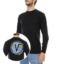 Vans-Mens Eco Wellness Black Long-Sleeve Crew-Neck T-Shirt-VN0A5E4B0VB1