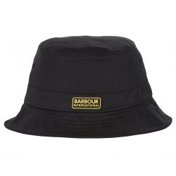 BARBOUR INTERNATIONAL-Norton Drill Sports Bucket Hat Black - Cappellino da Pescatore Nero-MHA0687-BK11-SS22
