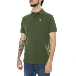 Barbour-Mens Sports Rifle Green Polo Shirt-MML0358-GN85-SS22