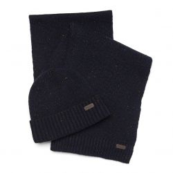 Barbour-Carlton Beanie Scarf Gift Set Navy-222MMGS0047-NY31