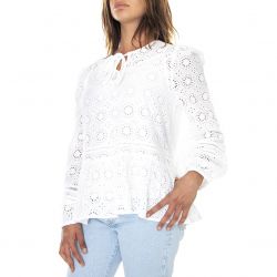 Barbour-Womens Cherbury Top White Blouse Shirt-LSH1473-WH11-SS22