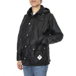 Barbour-Beacon Fleece Lined Bedale Wax Black - Giacca Invernale Uomo Nera-222MMWX1830