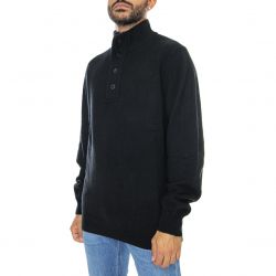 Barbour-Mens Essential Patch Half Zip Black Sweater-222MMKN0585-BK31