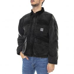 Stussy-Washed Canvas Shop - Giacca Invernale Uomo Nera-115589-BLK