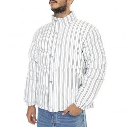 Stussy-Mens Stripe Down Bone Winter Jacket-115602-BONE