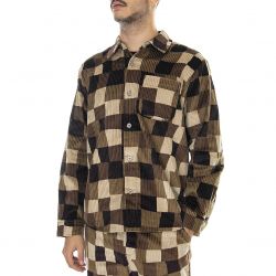 Stussy-Mens Wobbly Brown Shirt-211220-BROWN
