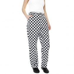 Vans-Wm Authentic Chino - Pantaloni Donna Neri / Bianchi / Checkerboard-VN0A5JPN7051