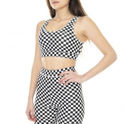 Vans-Flying V - Top Donna Nero / Bianco / Checkerboard-VN0A7PND56M1