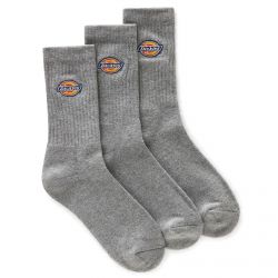 Dickies-Valley Grove Grey Melange Socks Three-Pack -DK0A4X82GYM1